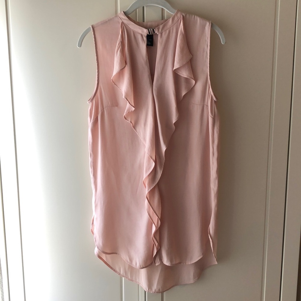 H&M Ruffle Front Sleeveless Top